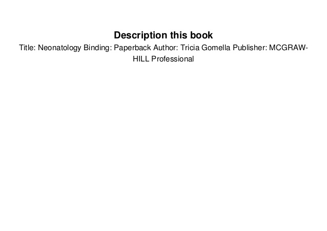 Gomella neonatology book pdf